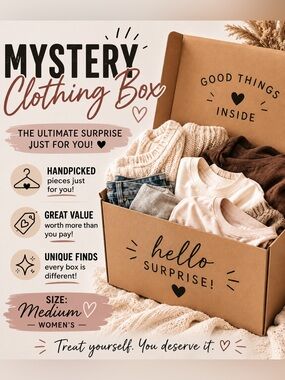 Mystery Clothing Box 10-15 Items - Size Women’s Medium